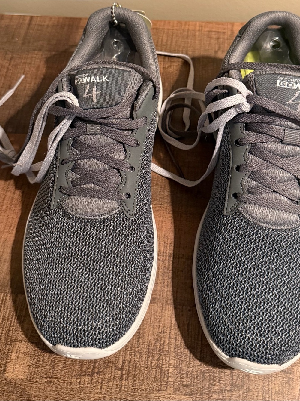 Skechers GOwalk 4 Men's Charcoal Gray Knit Sneakers